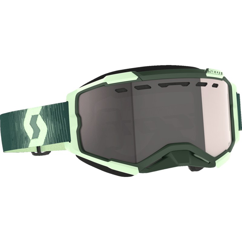 SCOTT FURY SNOWMOBILE GOGGLES (DARK GREEN/MINT GREEN - SILVER CHROME) (278605 - 7703313) - Driven Powersports Inc.7615523902132278605 - 7703313