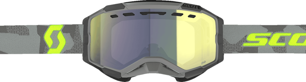 SCOTT FURY SNOWMOBILE GOGGLES (LIGHT GREY/NEON YELLOW - YELLOW CHROME) - Driven Powersports Inc.7615523902118278605 - 7697335