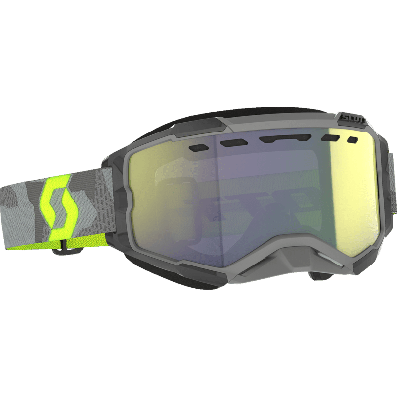 SCOTT FURY SNOWMOBILE GOGGLES (LIGHT GREY/NEON YELLOW - YELLOW CHROME) - Driven Powersports Inc.7615523902118278605 - 7697335