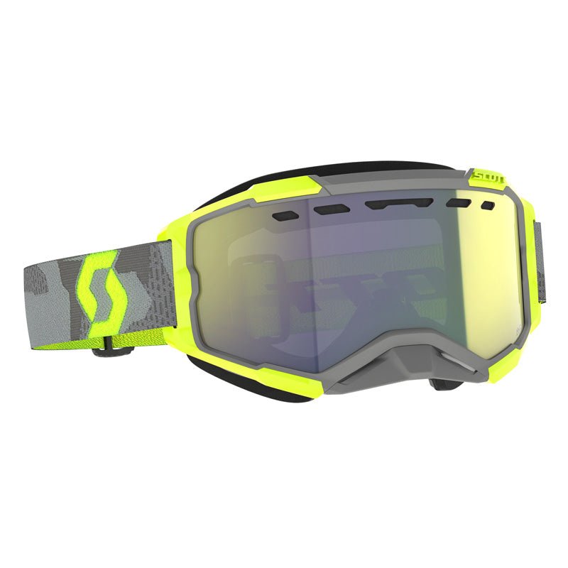 SCOTT FURY SNOWMOBILE GOGGLES (LIGHT GREY/NEON YELLOW - YELLOW CHROME) - Driven Powersports Inc.7615523902118278605 - 7697335