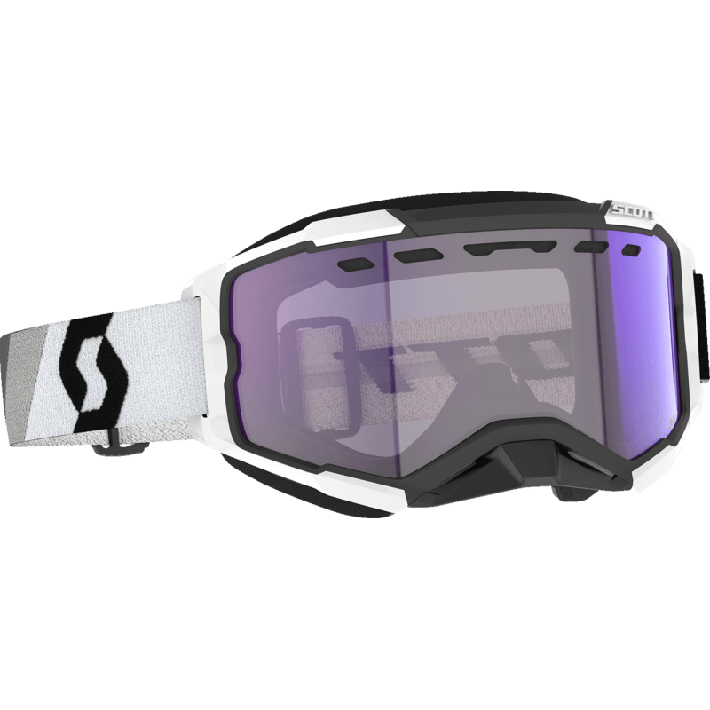 SCOTT USA FURY SNOWMOBILE GOGGLES (PREMIUM BLACK/WHITE LIGHT SENSITIVE BLUE CHROME) - DRIVEN Canada's Powersports 196530065296278604 - 7702307