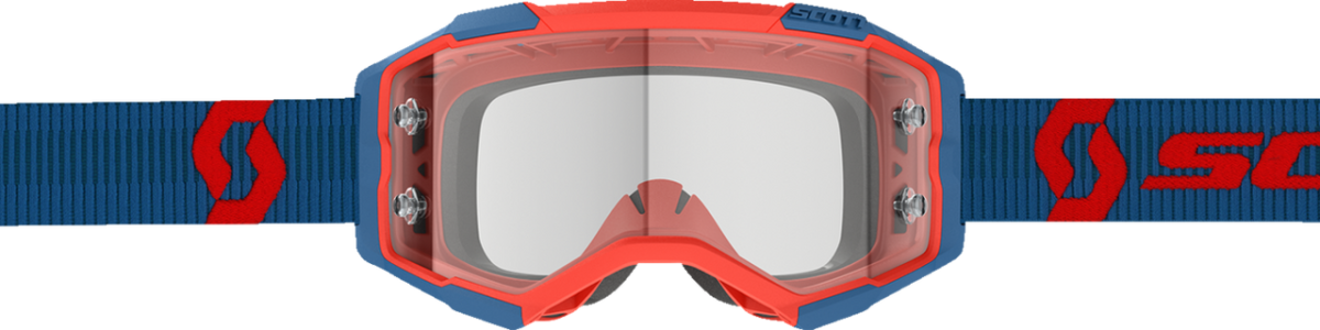 SCOTT FURY WFS GOGGLES DARK BLUE/NEON RED - CLEAR WORKS - Driven Powersports Inc.7615523902170278596 - 7698113