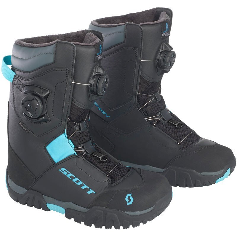 SCOTT USA KULSHAN SNOWMOBILE WOMEN'S BOOTS - BLACK/BRIGHT BLUE (7.5/39) (279508 - 6713039) - Driven Powersports Inc.7615523047321279508 - 6713039
