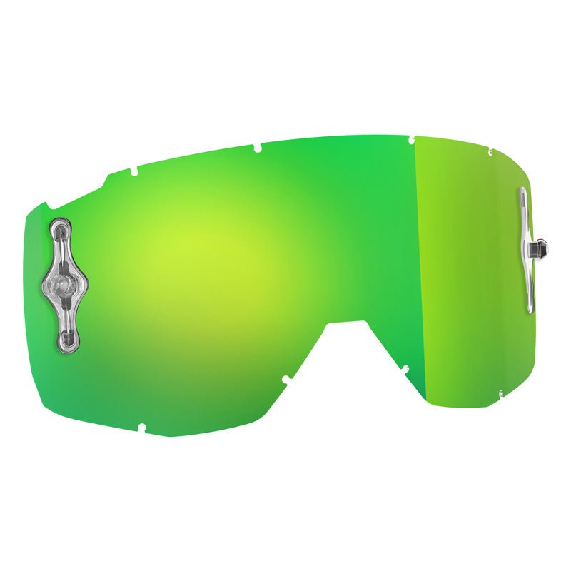 SCOTT USA MX SINGLE WORKS LENS HUSTLE/TYRANT/SPLIT/PRIMAL CHROME GREEN Green Chrome - Driven Powersports