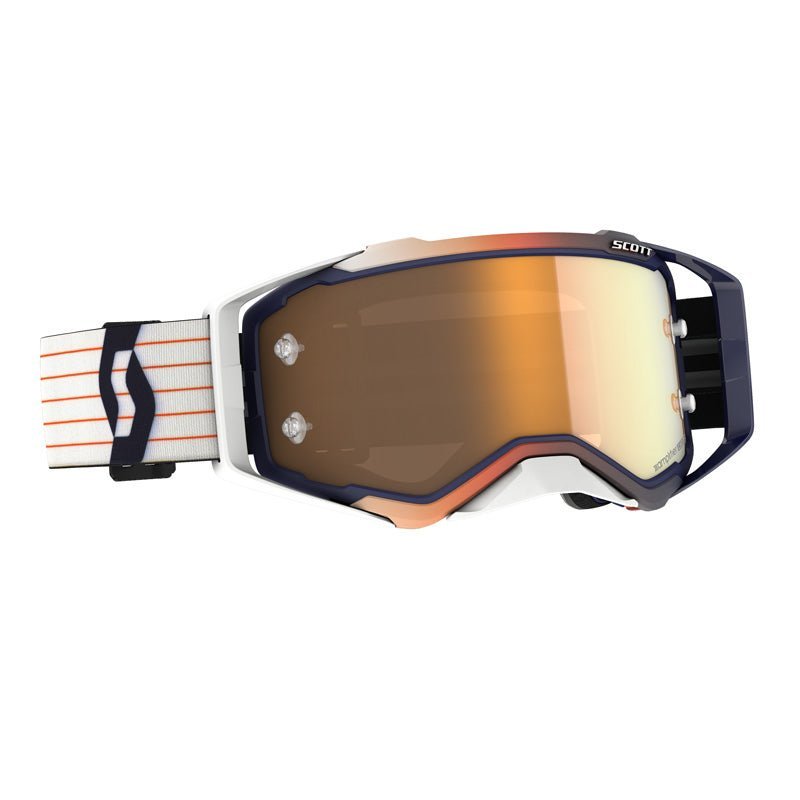 SCOTT USA PROSPECT AMPLIFIER MX GOGGLES (BLUE/WHITE - GOLD CHROME WORKS) (285536 - 1006324) - Driven Powersports Inc.192820572222285536 - 1006324