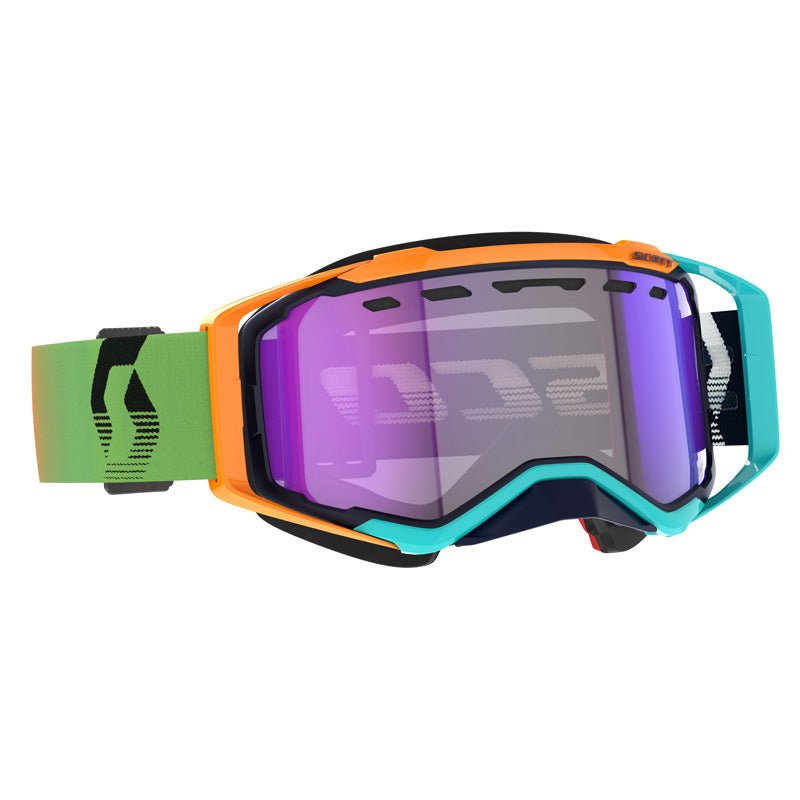 SCOTT USA PROSPECT SNOWMOBILE GOGGLES (BLUE/ORANGE LIGHT SENSITIVE BLUE CHROME) - DRIVEN Canada's Powersports 7615523902736278603 - 1294341