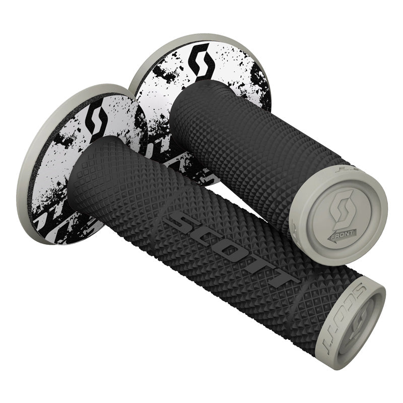 SCOTT USA SX II MX GRIPS WITH DONUTS BLACK/GREY (219624 - 1001) - Driven Powersports Inc.889143632121219624 - 1001