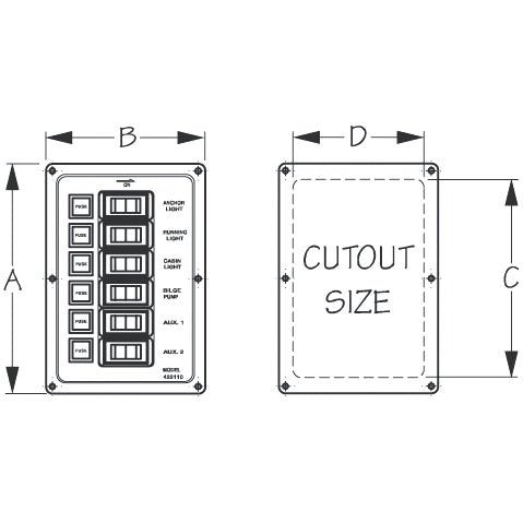 Sea - Dog Aluminum Vertical Switch Panel - DRIVEN Canada's Powersports 035514423373422110-1