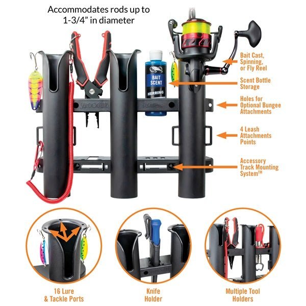 Sea - Dog Three Pole Rod Holder - DRIVEN Canada's Powersports 035514329996325033