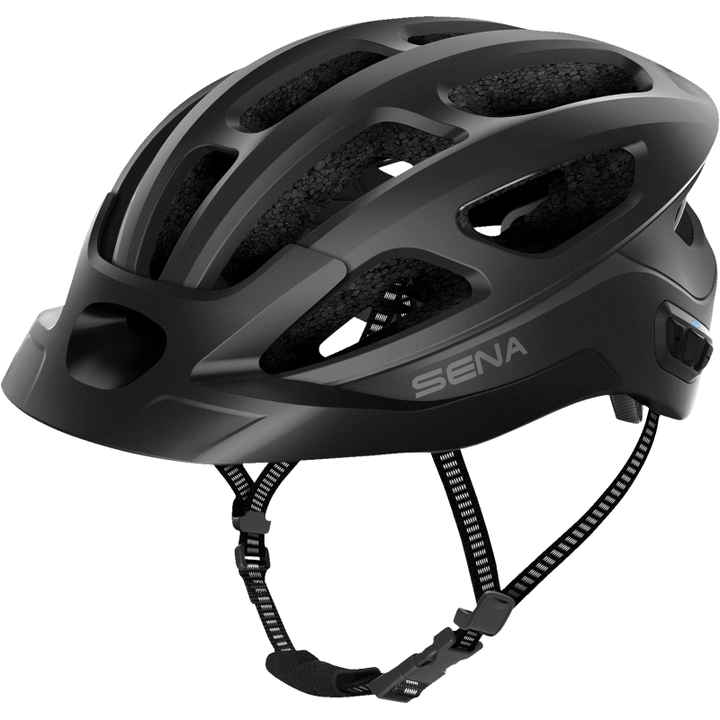 SENA CYCLING HELMET R1 EVO Matte Black Front - Driven Powersports