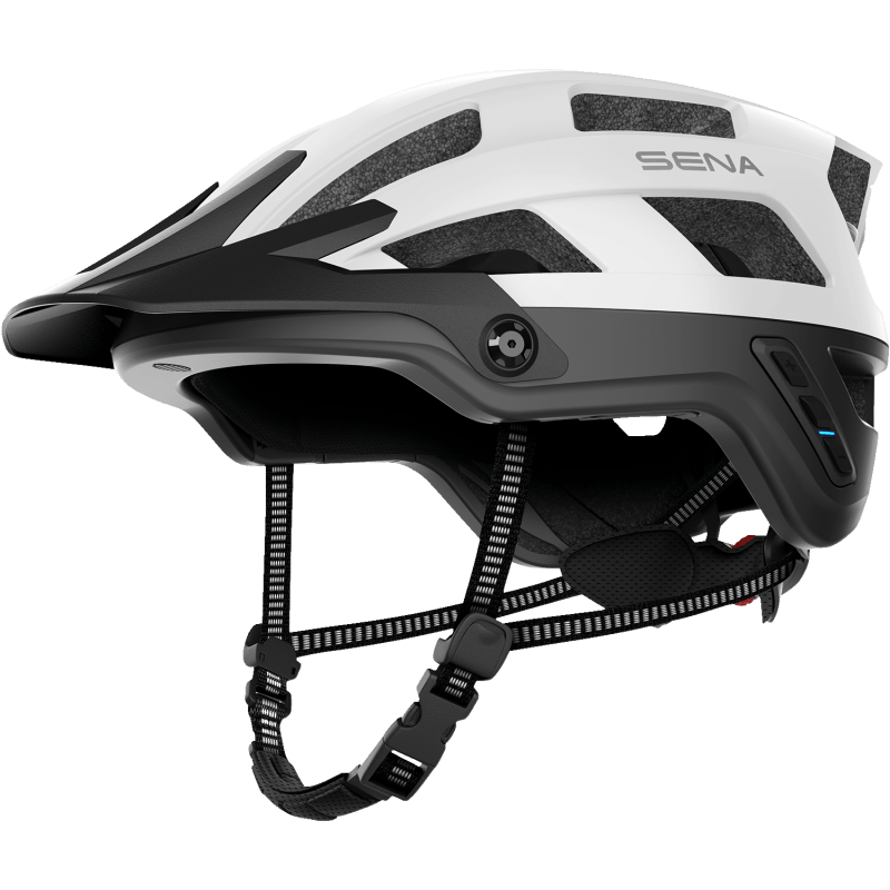 SENA M1 EVO SENA MTB HELMET Matte White Front - Driven Powersports