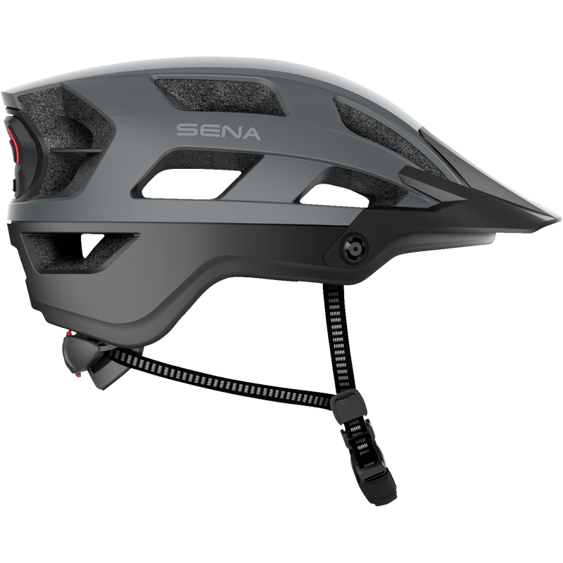 SENA M1 EVO SENA MTB HELMET Matte Gray Right Side - Driven Powersports