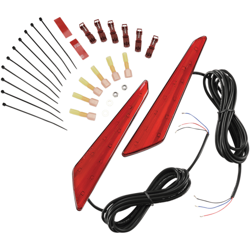 SHOW CHROME RED LENS MARKER LIGHT SET - Driven Powersports Inc.72537897995552 - 953R