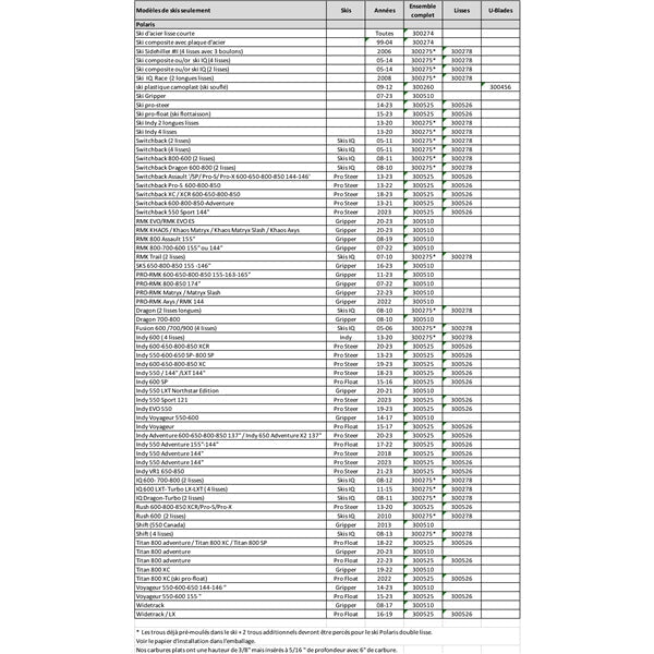 SNOWTRACKER SEMI - AGGRESSIVE WEARBAR COMPL KIT POL (20311) - Driven Powersports Inc.008 - 2031120311