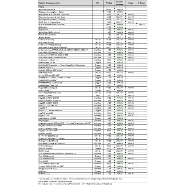 SNOWTRACKER SEMI - AGGRESSIVE WEARBAR COMPL KIT POL (20311) - Driven Powersports Inc.008 - 2031120311