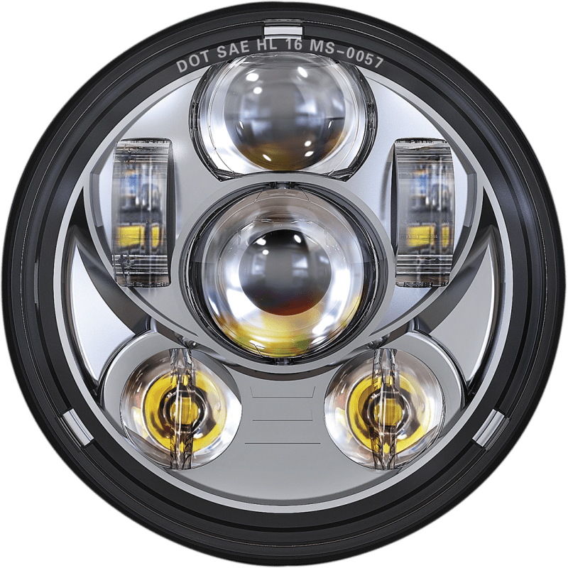 SPEED DEMON 45W 5.75" MOTORCYCLE HEADLIGHT CHROME DOT (10 - 20207) - DRIVEN Canada's Powersports 10 - 20207