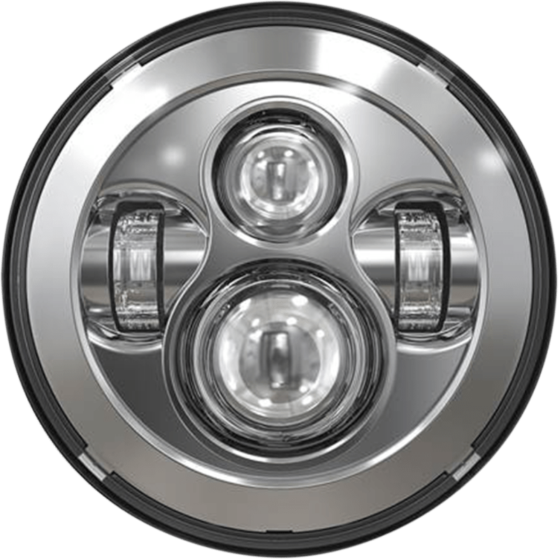 SPEED DEMON 45W 7" MOTORCYCLE HEADLIGHT CHROME W/DRL HALO DOT (10 - 20216) - DRIVEN Canada's Powersports 10 - 20216