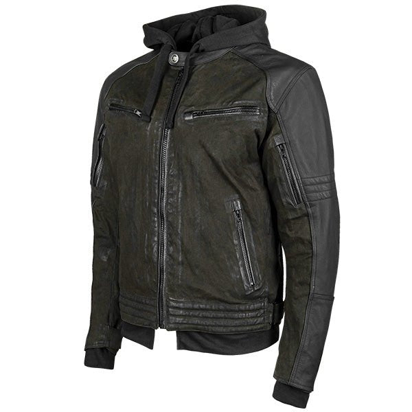 SPEED & STRENGTH S&S STRAIGHT SAVAGE LEATHER/CANVAS JACKET - DRIVEN Canada's Powersports 884395