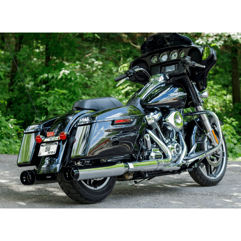 S&S CYCLE 17 - 19 4.5" MK45 FLHT CHR/BLK MUFF THRUST E CAP - DRIVEN Canada's Powersports 550 - 0664