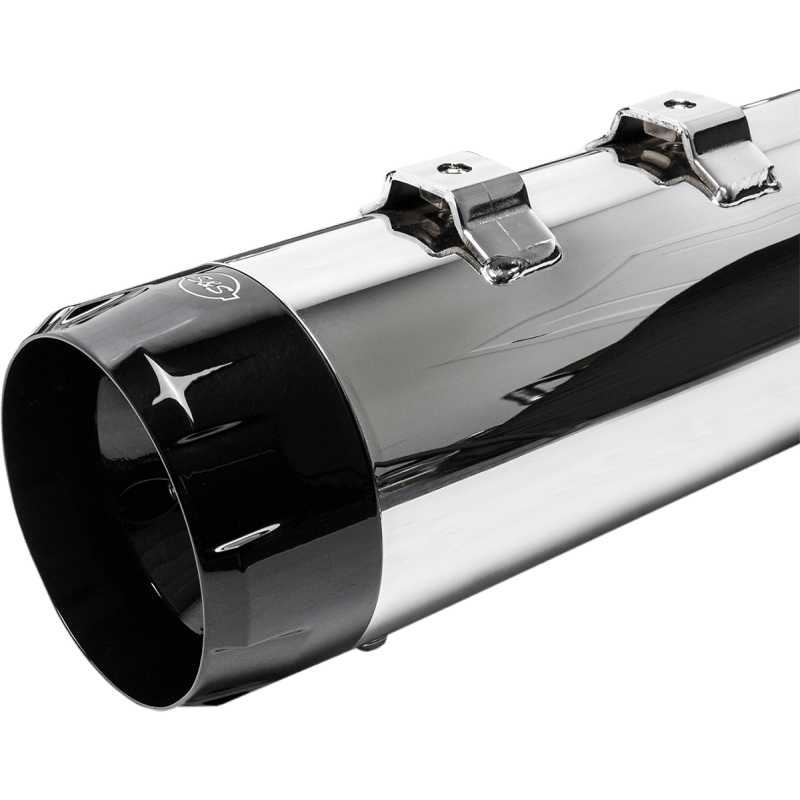 S&S CYCLE 17 - 19 4.5" MK45 FLHT CHR/BLK MUFF THRUST E CAP - DRIVEN Canada's Powersports 550 - 0664