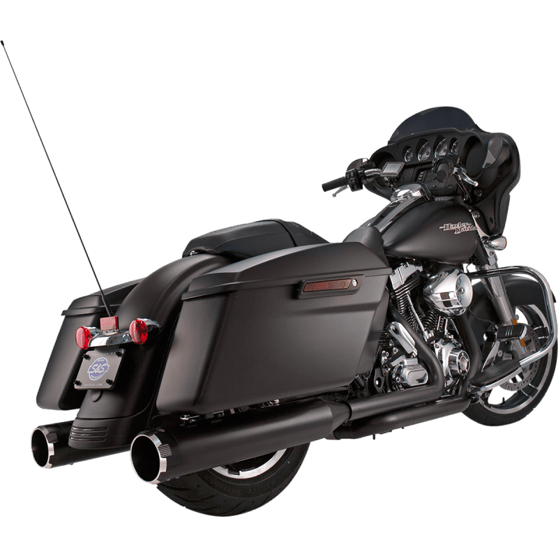 S&S CYCLE 95 - 16 FLHT MUFFLERS 4.5" BLK/B.THRST - Driven Powersports Inc.550 - 0621
