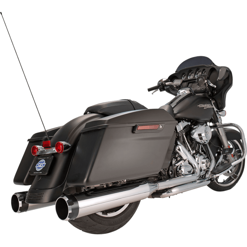 S&S CYCLE 95 - 16 FLHT MUFFLERS 4.5" CHR/B.THRST - Driven Powersports Inc.550 - 0619