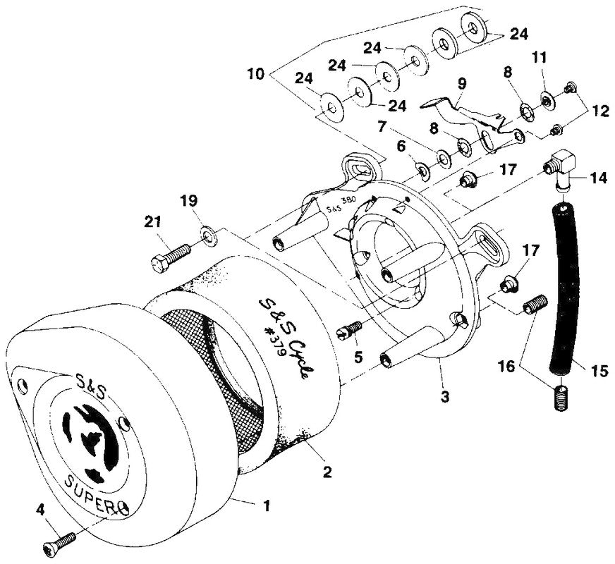 S&S CYCLE A/C BACKING PLATE PRE EVO E/G CARBS - Driven Powersports Inc.17 - 0330