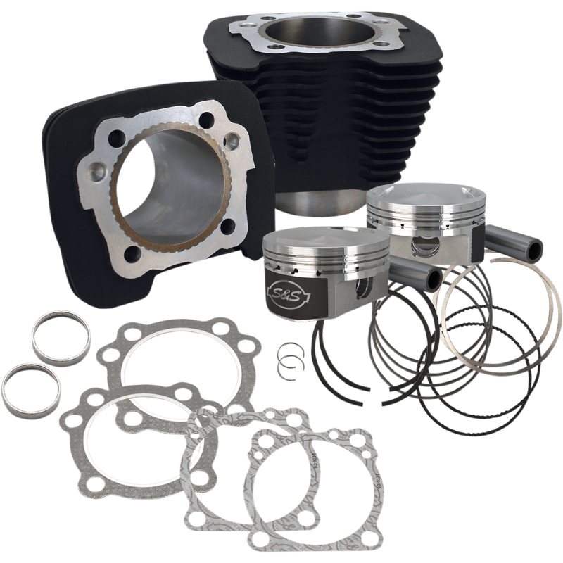 S&S CYCLE CYL KIT, 3 - 9/16" BORE, 4.650", FD, 920 - 0070, WBLACK, 86 - UP X (910 - 0691) - DRIVEN Canada's Powersports 910 - 0691