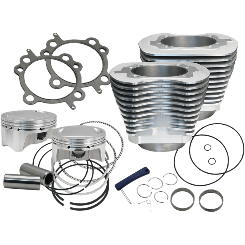S&S CYCLE CYL KIT,4" BORE,4 - 3/8" STROKE,110",SILV,07 - 17 BT (910 - 0650) - DRIVEN Canada's Powersports 910 - 0650
