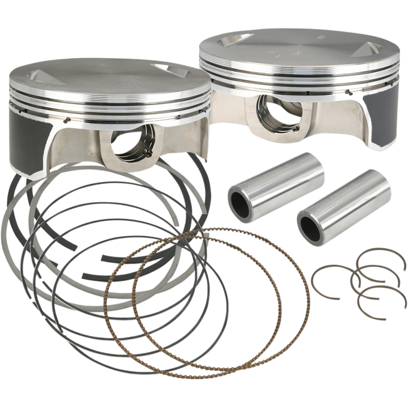 S&S CYCLE PISTON, SET, 4 - 1/8", +.010, FD, PACKAGED, .927" WP,REVISED, - Driven Powersports Inc.106 - 3872A