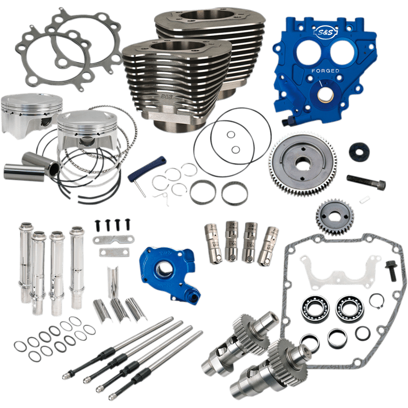 S&S CYCLE POWR PK, 4"BORE BLK, 585GE, 99 - 06 EXC 06 DYNA (330 - 0665) - Driven Powersports Inc.330 - 0665