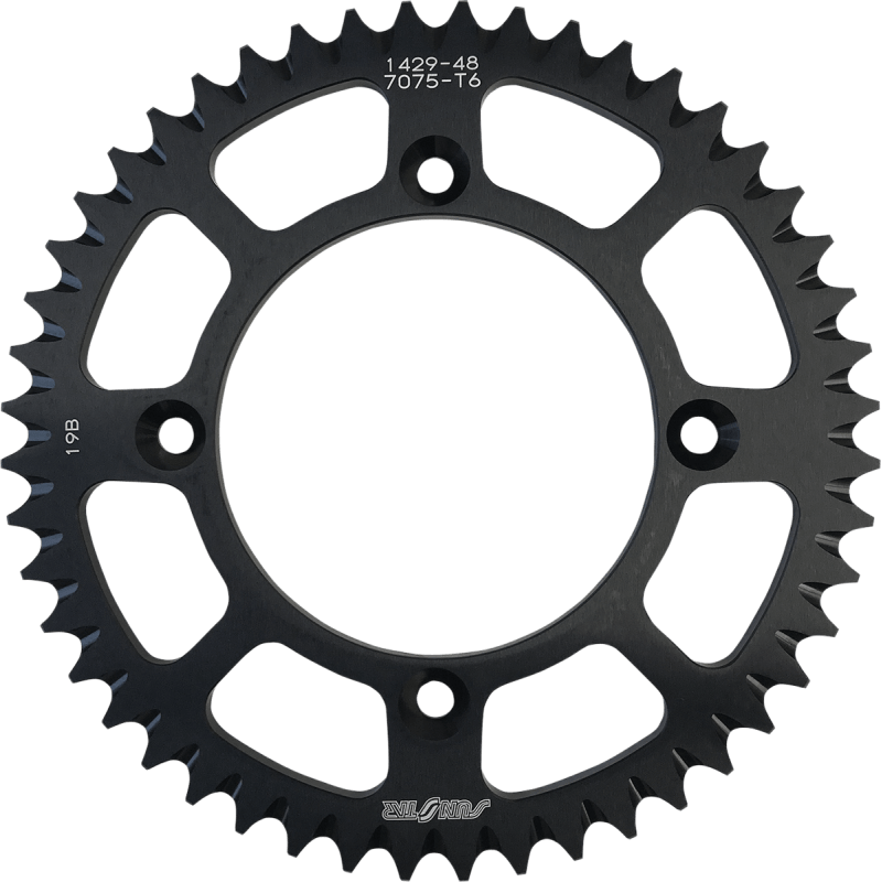 SUNSTAR SPROCKETS ALUMINUM REAR SPROCKET - DRIVEN Canada's Powersports 840019110735 - 142948BK