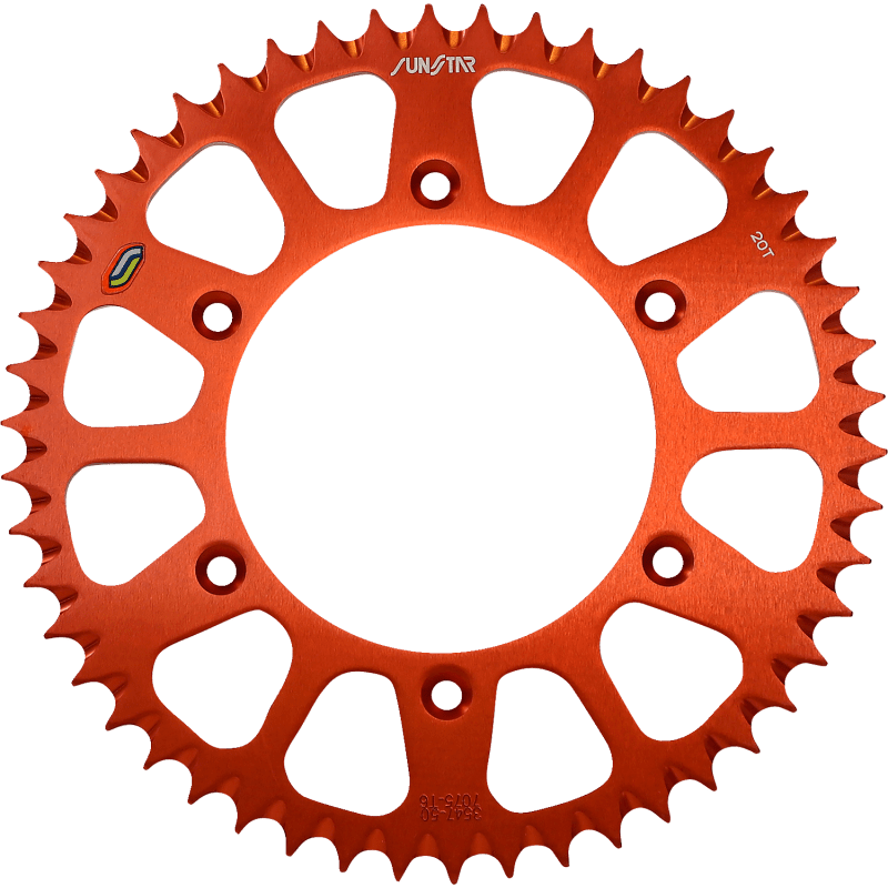 SUNSTAR SPROCKETS ALUMINUM REAR SPROCKET - DRIVEN Canada's Powersports 8400191043645 - 354750BK