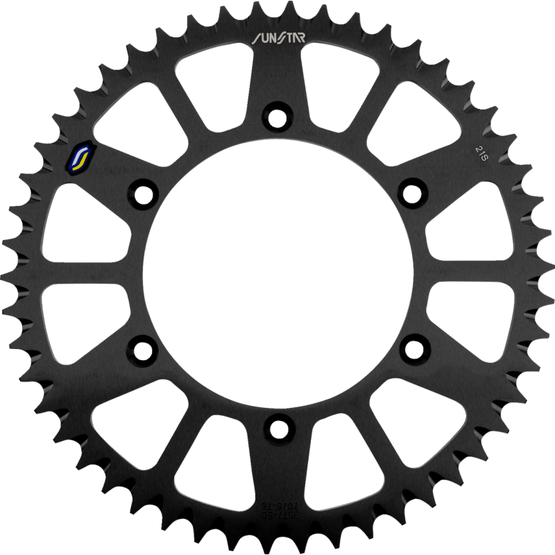 SUNSTAR SPROCKETS ALUMINUM REAR SPROCKET - DRIVEN Canada's Powersports 8400191044875 - 357750BK