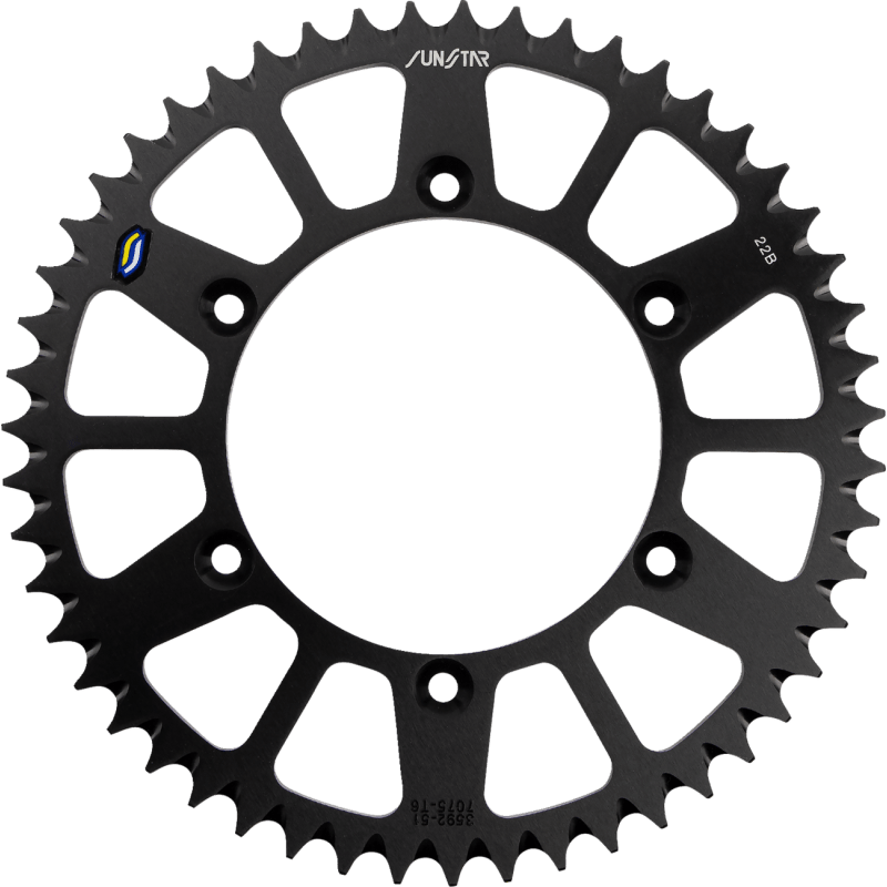 SUNSTAR SPROCKETS ALUMINUM REAR SPROCKET - DRIVEN Canada's Powersports 8400191045485 - 359251BK