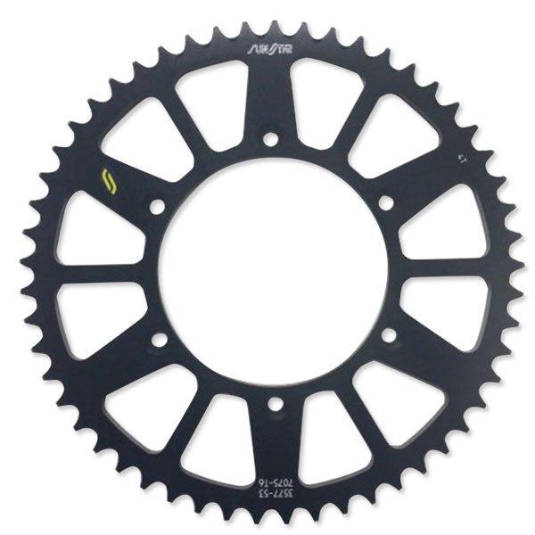 SUNSTAR SPROCKETS WORKS TRIPLESTAR ALUMINUM REAR SPROCKET (5 - 357753BK) - DRIVEN Canada's Powersports 8400191093145 - 357753BK