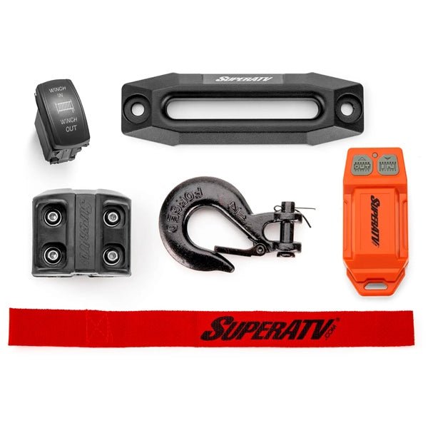 SUPERATV SYNTHETIC ROPE WINCH 6000, 5000, 4500LB (WNRP6K) - DRIVEN Canada's Powersports 882834057142WNRP6K