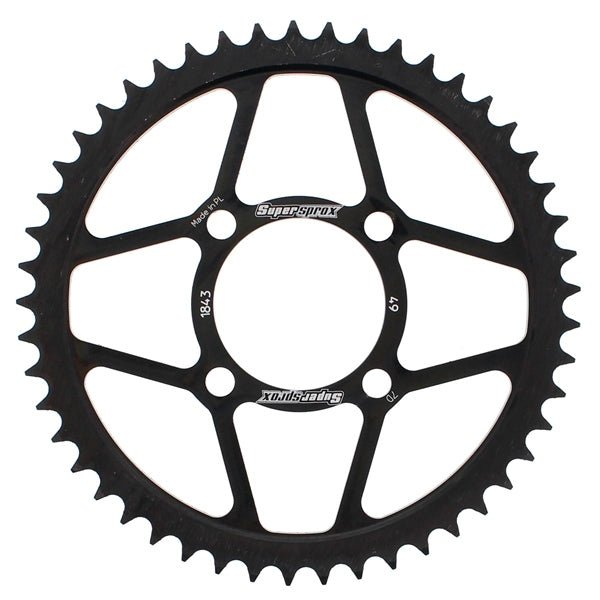 Supersprox MX Steel Rear Drive Sprocket - DRIVEN Canada's Powersports 8592165088556RFE-1843-49-BLK