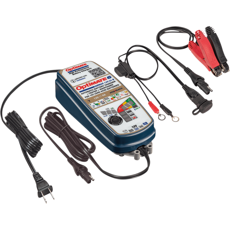 TECMATE OPTIMATE 6 SELECT 12V 6A (TM - 371) - DRIVEN Canada's Powersports 5425006140775TM - 371