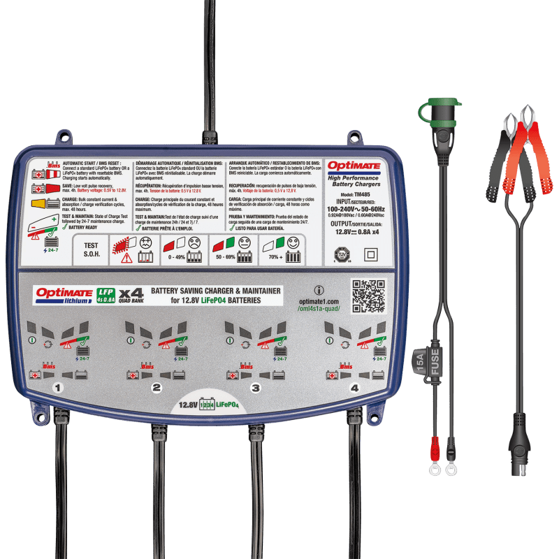 TECMATE OPTIMATE LITHIUM CHARGER (TM - 485) - DRIVEN Canada's Powersports 5425006145855TM - 485