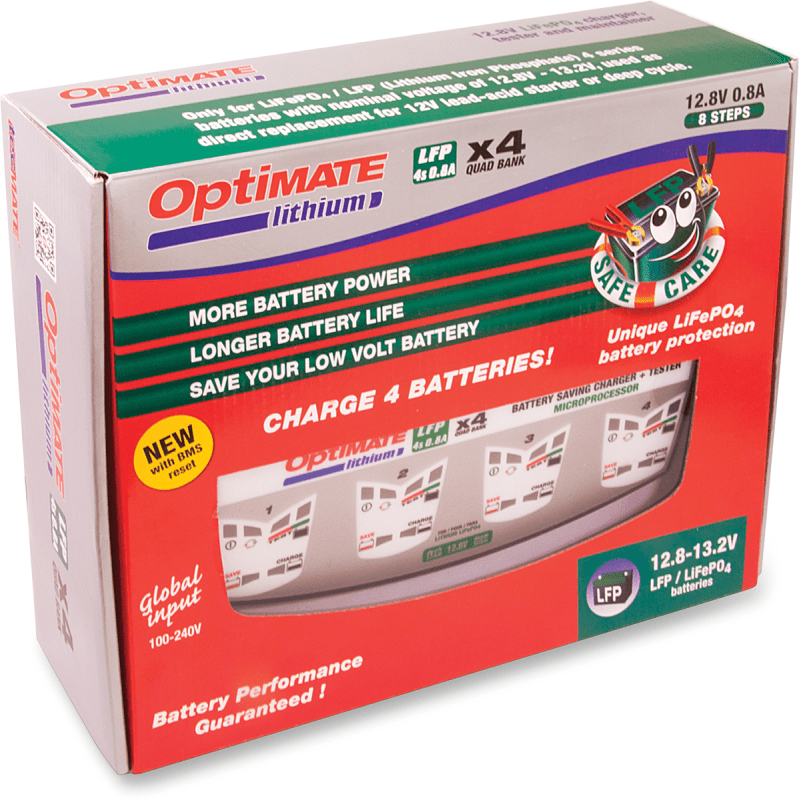 TECMATE OPTIMATE LITHIUM CHARGER (TM - 485) - DRIVEN Canada's Powersports 5425006145855TM - 485