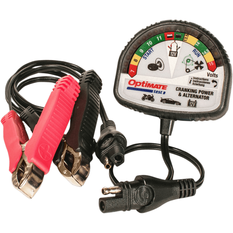TECMATE OPTIMATE TEST CRANKING, ALTERNATOR & LEAD BATTERY TESTER (TS - 121) - DRIVEN Canada's Powersports 5425006141864TS - 121