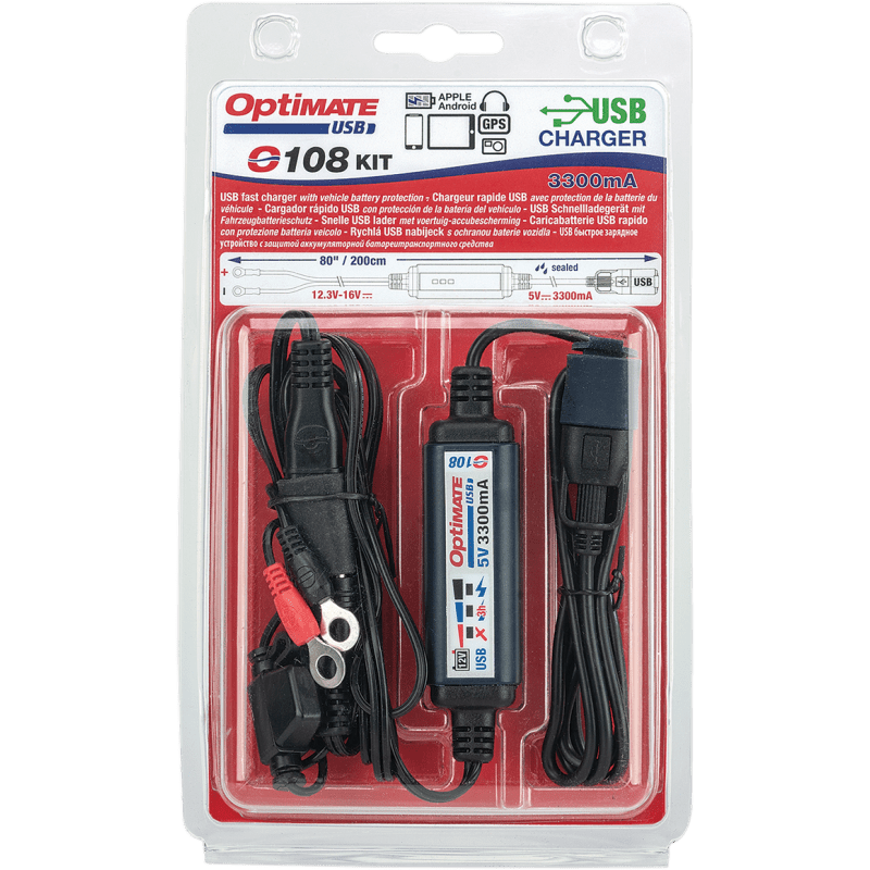 TECMATE OPTIMATE USB O - 108 KIT (O - 108KIT) - DRIVEN Canada's Powersports 107A108KITO - 108KIT