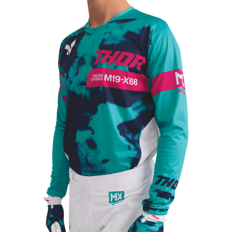 THOR JERSEY LAUNCHMODE BLEACH WHT/AQ - DRIVEN Canada's Powersports 2910 - 84062910 - 8406