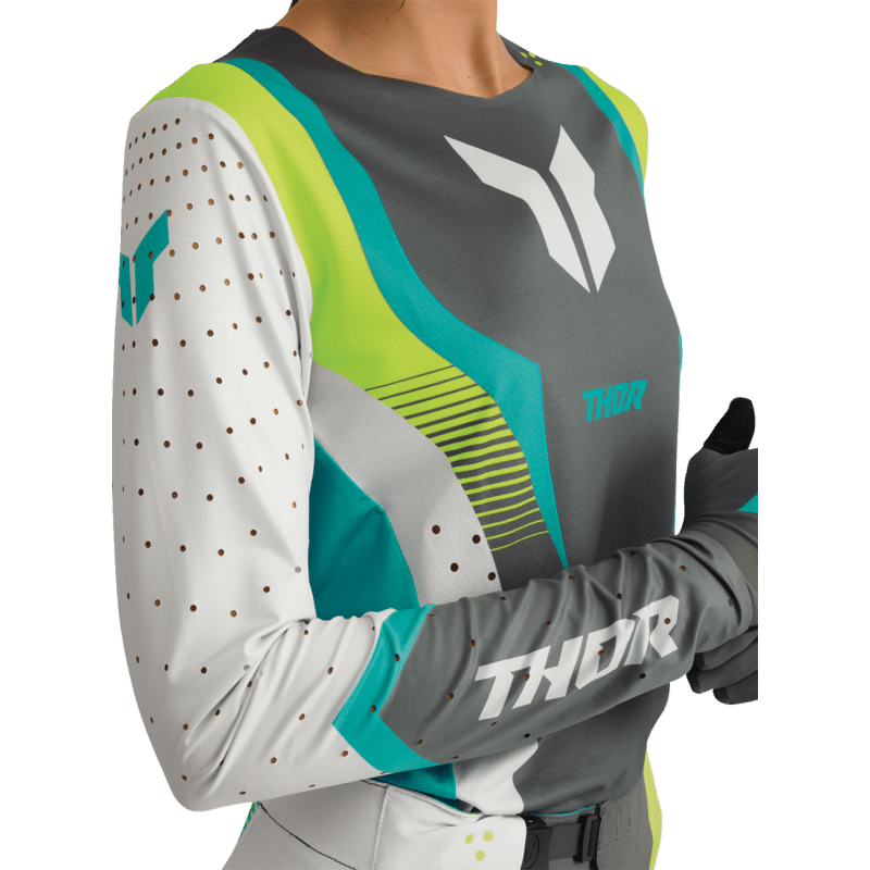 THOR JERSEY WMN SPORTMODE VELOCITY GY/AQ - DRIVEN Canada's Powersports 2911 - 03352911 - 0335