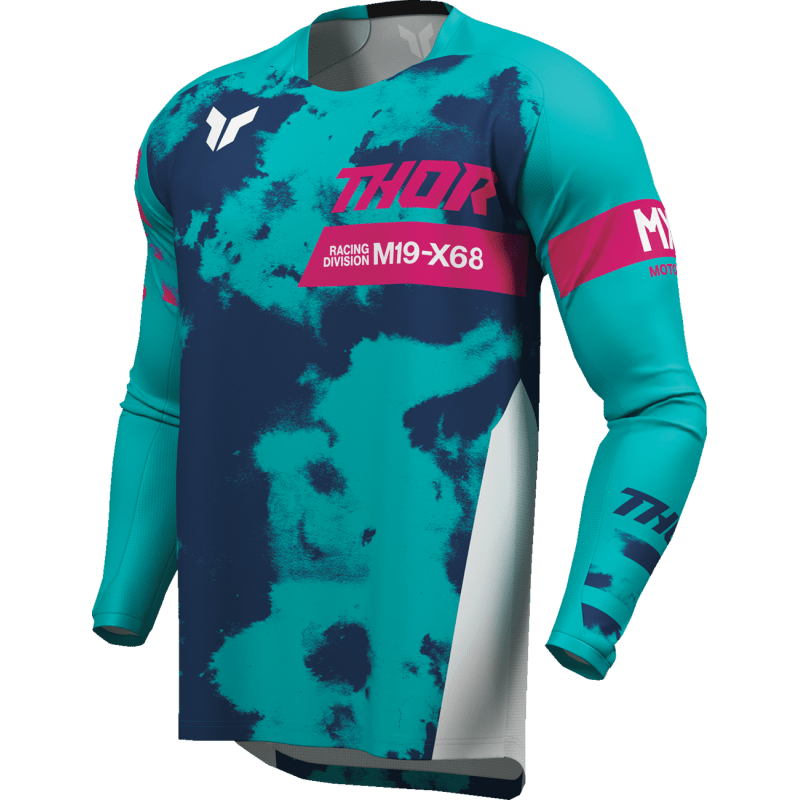 THOR JERSEY YTH LAUNCHMODE BLEACH WT/AQ - DRIVEN Canada's Powersports 2912 - 25842912 - 2584