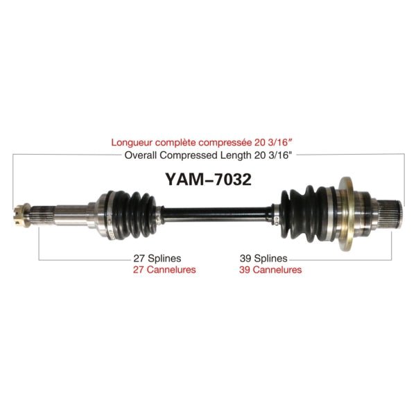 TRAKMOTIVE COMPLETE AXLE (YAM - 7032) - Driven Powersports Inc.844084078247YAM - 7032