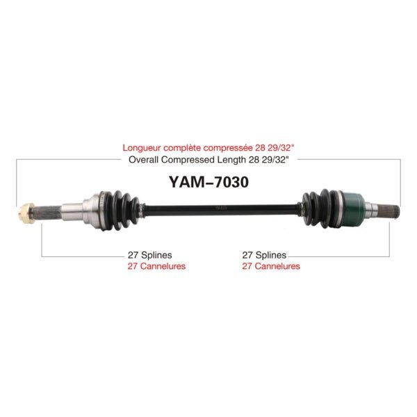 TRAKMOTIVE COMPLETE AXLE (YAM - 7030) - Driven Powersports Inc.844084078292YAM - 7030