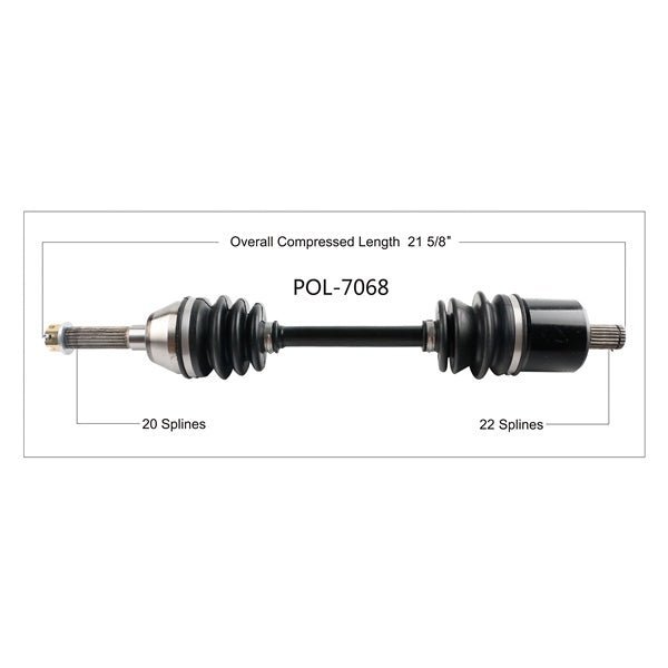 TRAKMOTIVE COMPLETE AXLE (POL - 7068) - Driven Powersports Inc.844084027184POL - 7068