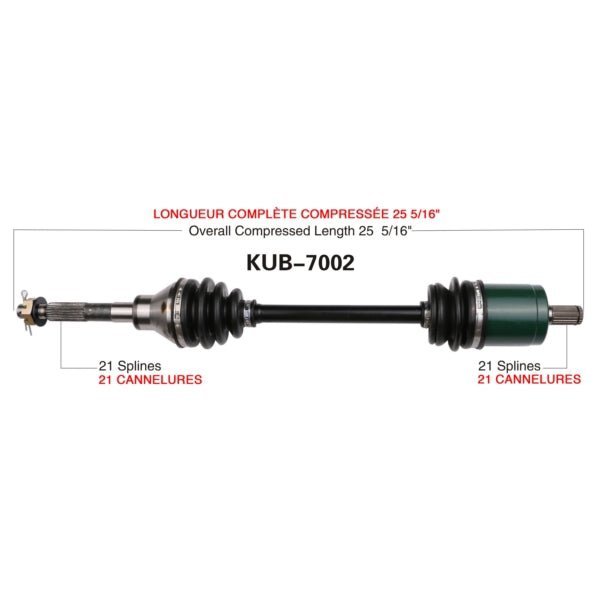 TRAKMOTIVE COMPLETE AXLE (KUB - 7002) - Driven Powersports Inc.844084084057KUB - 7002